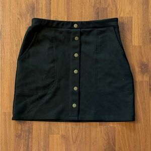 Stylish Black Button-Front Kids Skirt